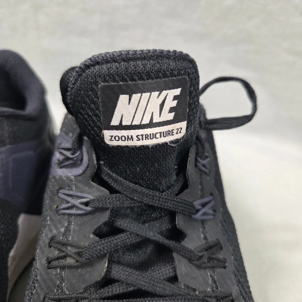 Nike Air Zoom Structure 22 Black White Running Shoes AA1641-010 Womens 7